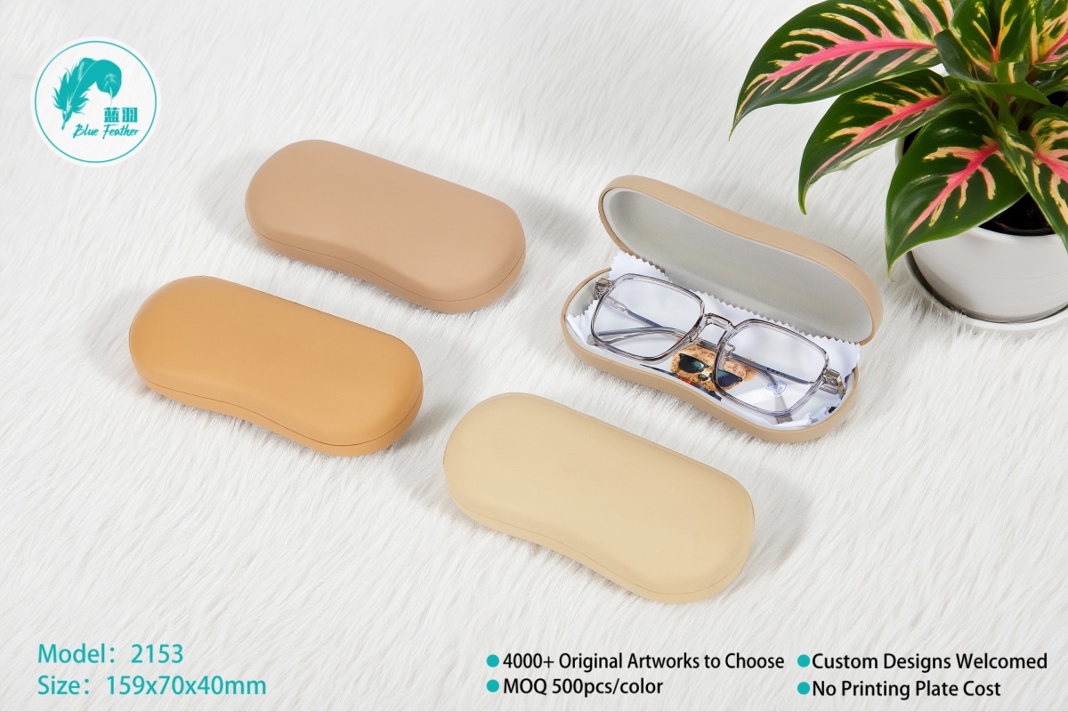 Portable Neutral-Toned Minimalist Hard Spectacle Case for Sophisticated Adults